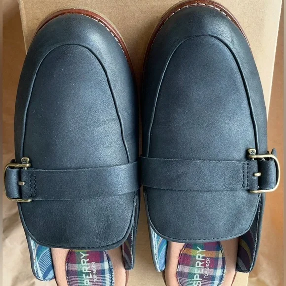 Sperry Women's Leather Mules Black 8 - Picture 4 of 11